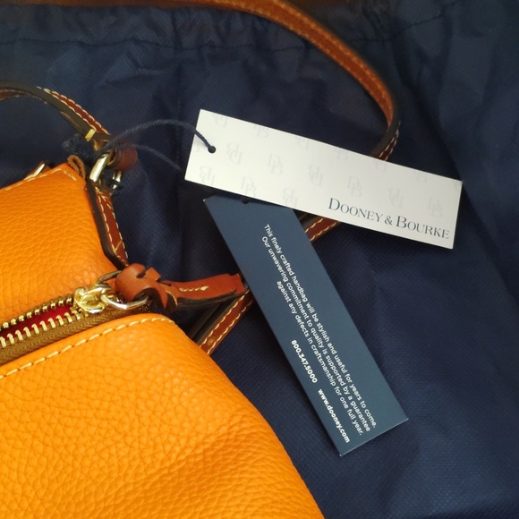 Dooney & Bourke Orange Leather Crossbody Bag - Picture 8 of 10